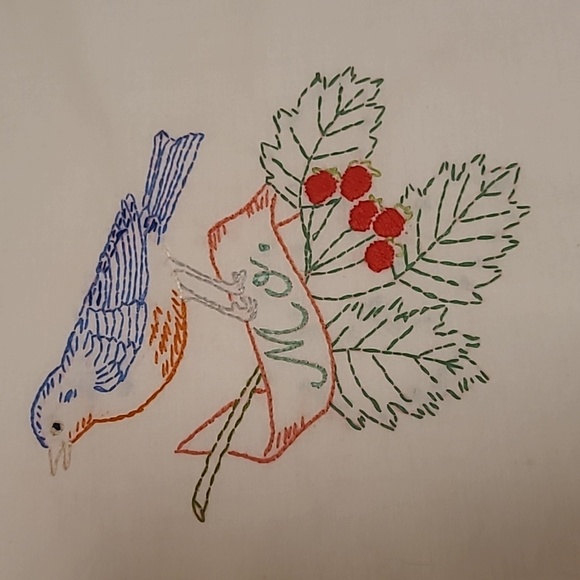 Vintage Hand Stitched Missouri State Bird & Flower - Picture 12 of 16